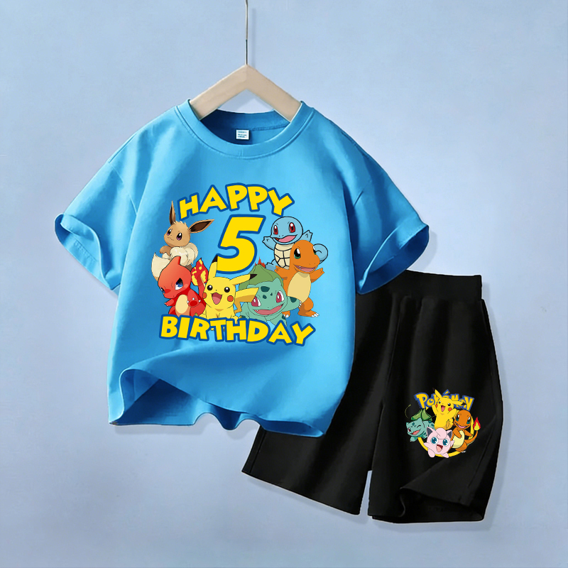 Pokemon Anime Merchandise - Conjunto de ropa de cumpleaños para