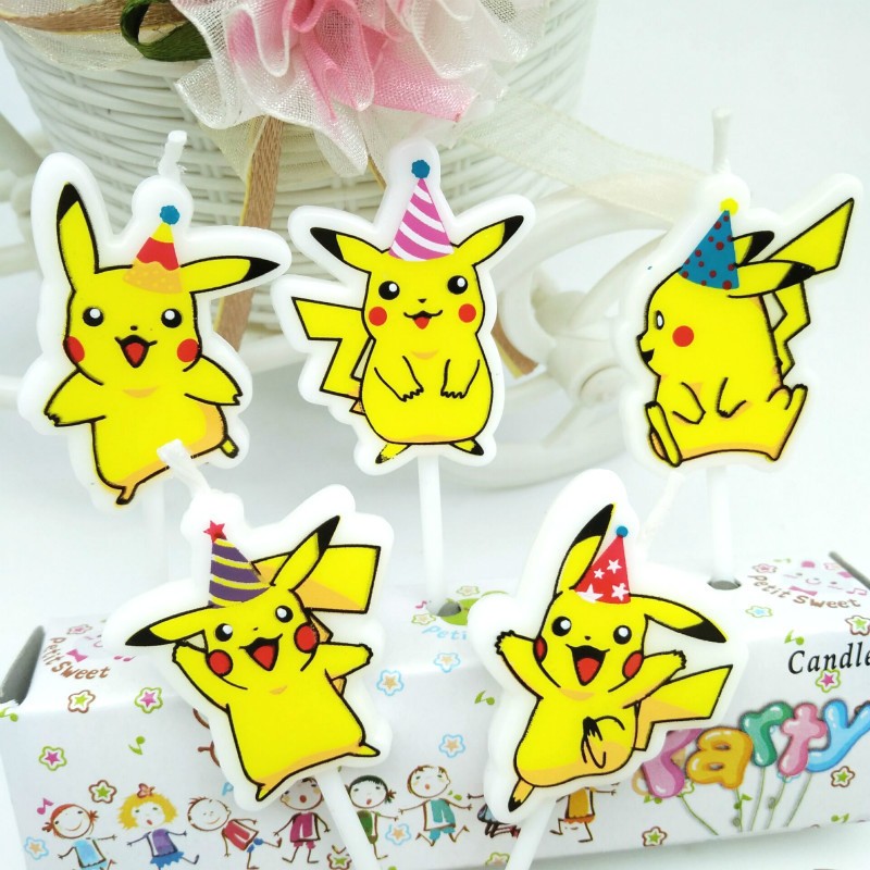 5 unids/lote Pokemon vela de p - Pokemon Anime Merchandise reseña y precio